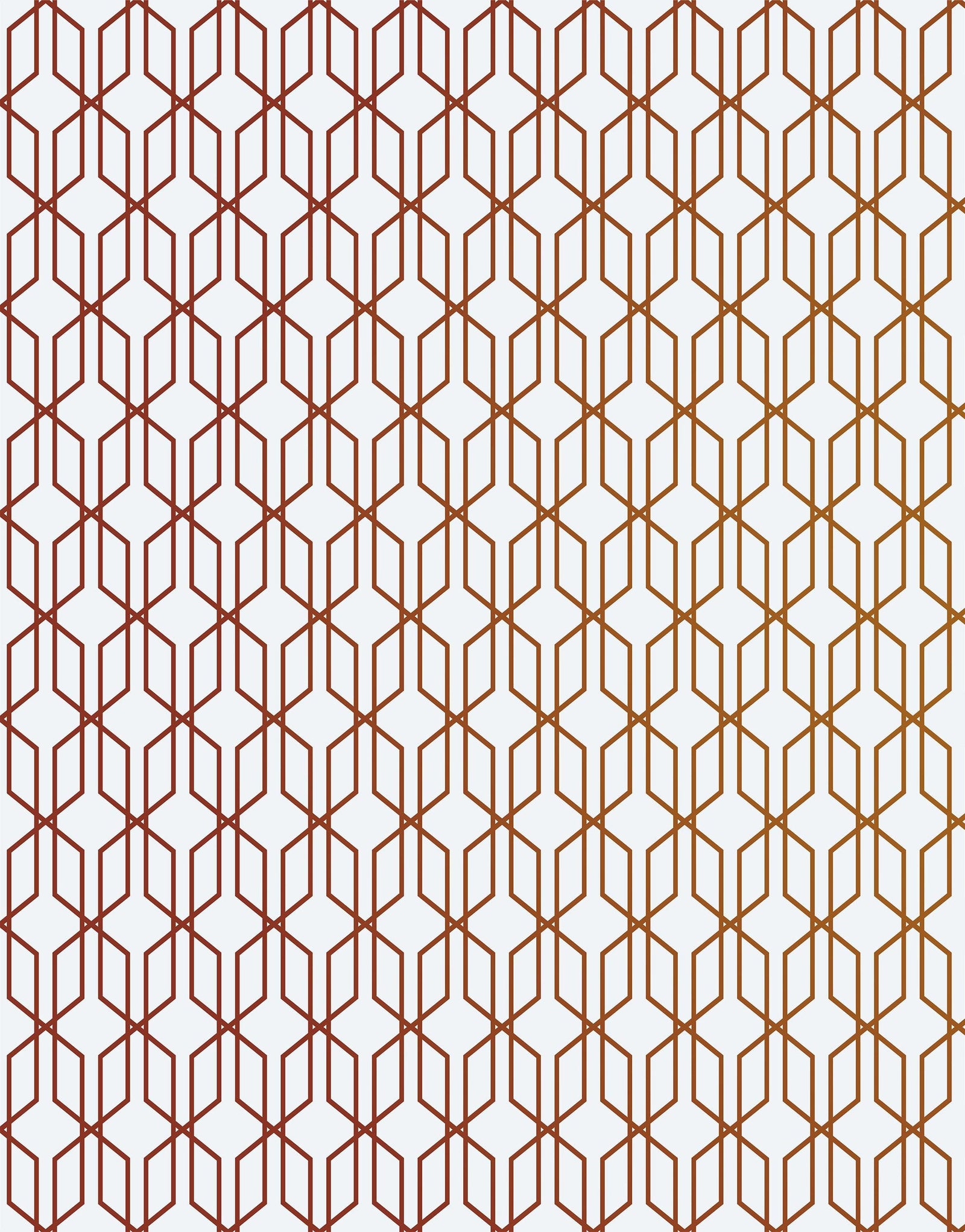 Modern Geometric Shape 3D Hexagon Bronze Lines Peel and Stick Wallpaper | Removable Wall Mural #6213