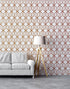 Modern Geometric Shape 3D Hexagon Bronze Lines Peel and Stick Wallpaper | Removable Wall Mural #6213