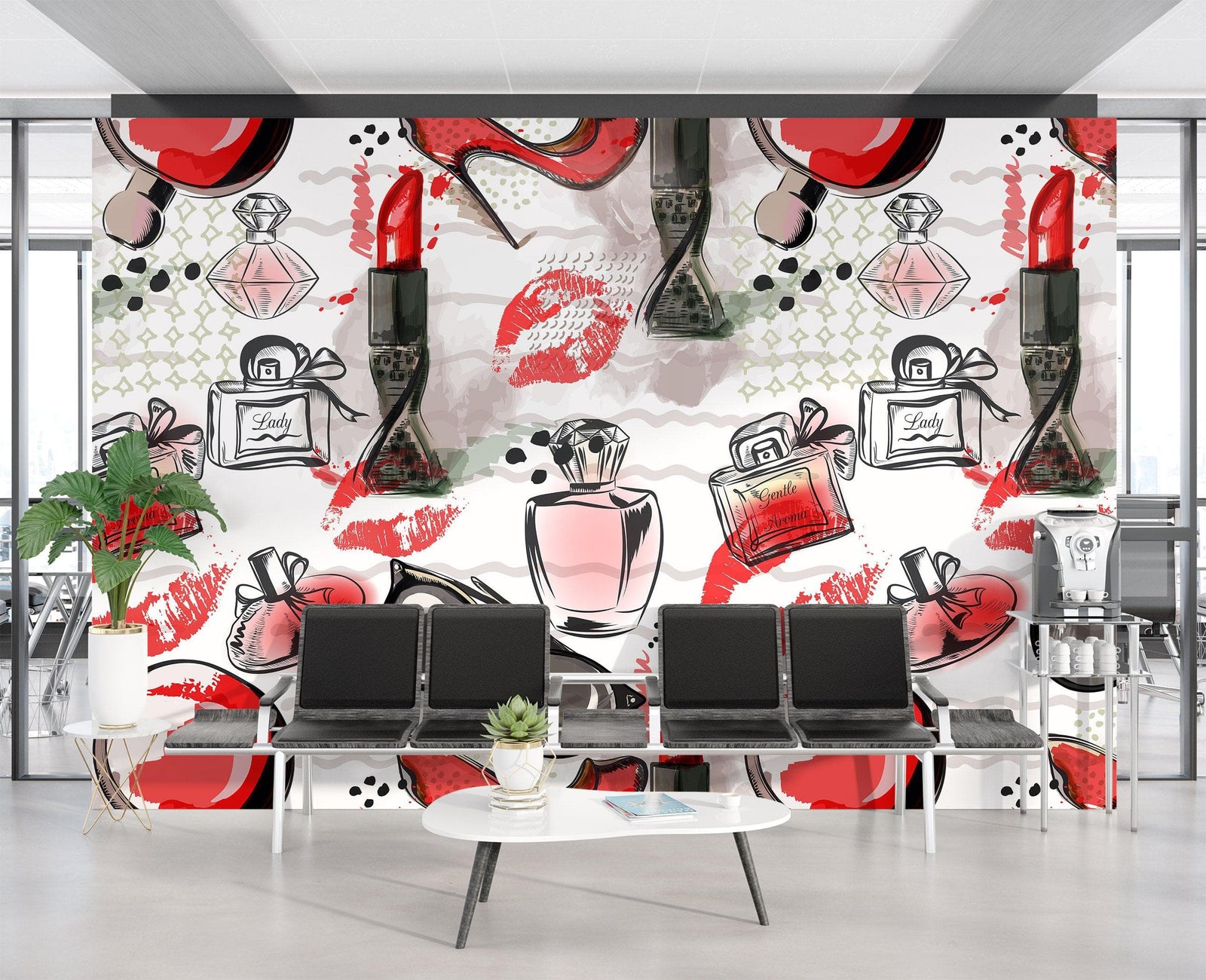 Fashion Cosmetic Make-up Peel and Stick Wallpaper | Removable Wall Mural #6214