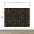 Dark Brown and Gold Square Geometric Pattern Peel and Stick Wallpaper | Removable Wall Mural #6215