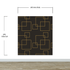 Dark Brown and Gold Square Geometric Pattern Peel and Stick Wallpaper | Removable Wall Mural #6215