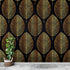 Gold Leave Autumn Pattern Peel and Stick Wallpaper | Removable Wall Mural #6217