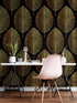 Gold Leave Autumn Pattern Peel and Stick Wallpaper | Removable Wall Mural #6217
