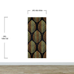 Gold Leave Autumn Pattern Peel and Stick Wallpaper | Removable Wall Mural #6217