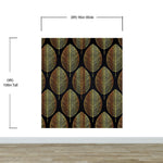 Gold Leave Autumn Pattern Peel and Stick Wallpaper | Removable Wall Mural #6217