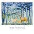 Deer Family in Snow Forest Peel and Stick Wallpaper | Removable Wall Mural. #6218