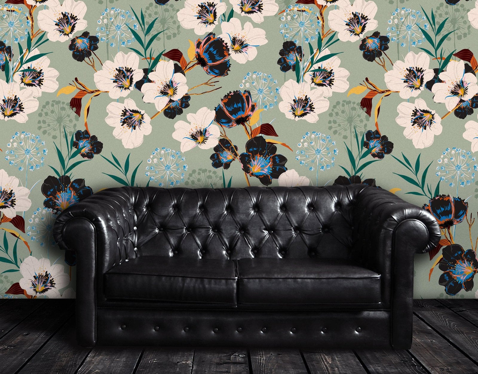 Flower Blossom Botanical Gardens Design Mural. #6219