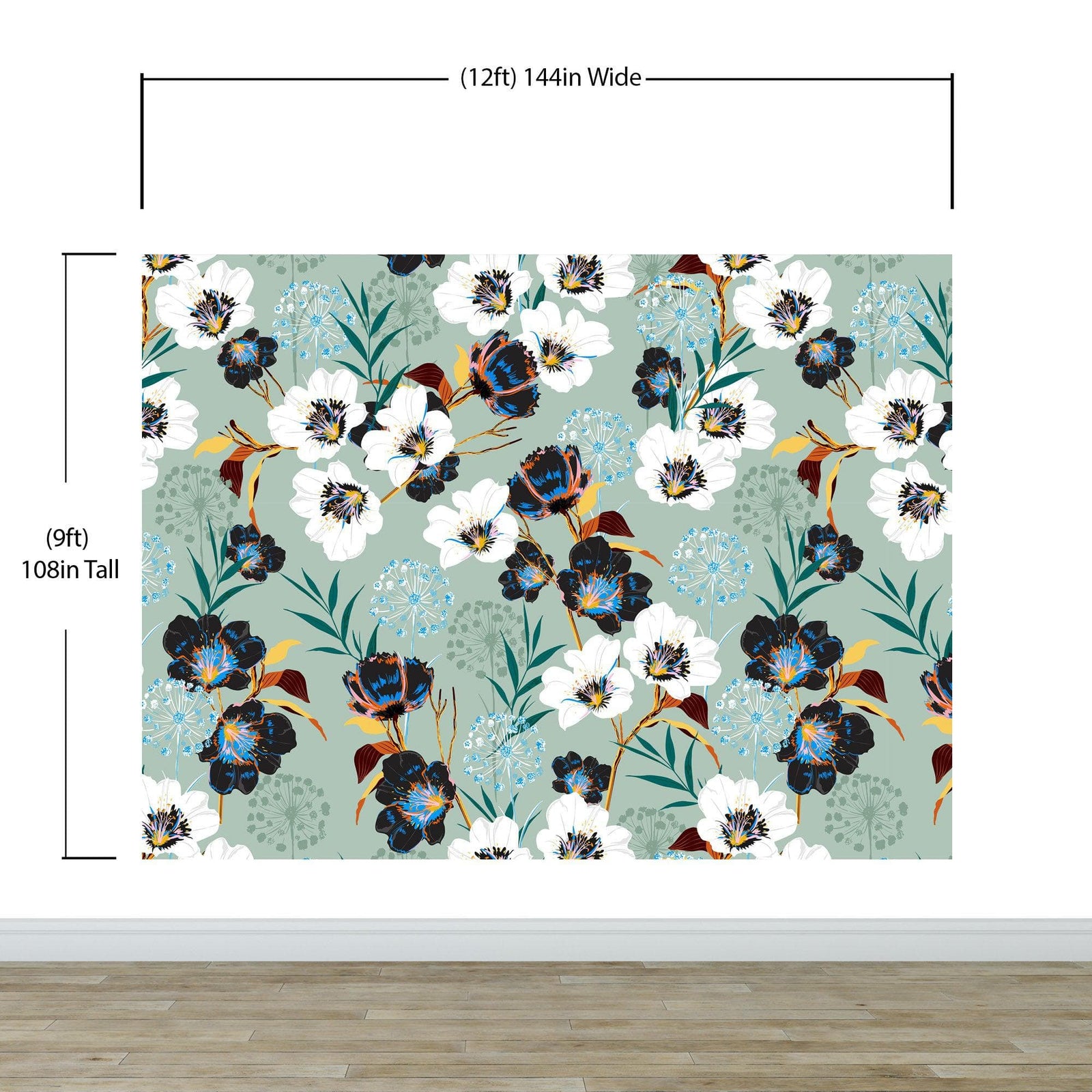 Flower Blossom Botanical Gardens Design Mural. #6219