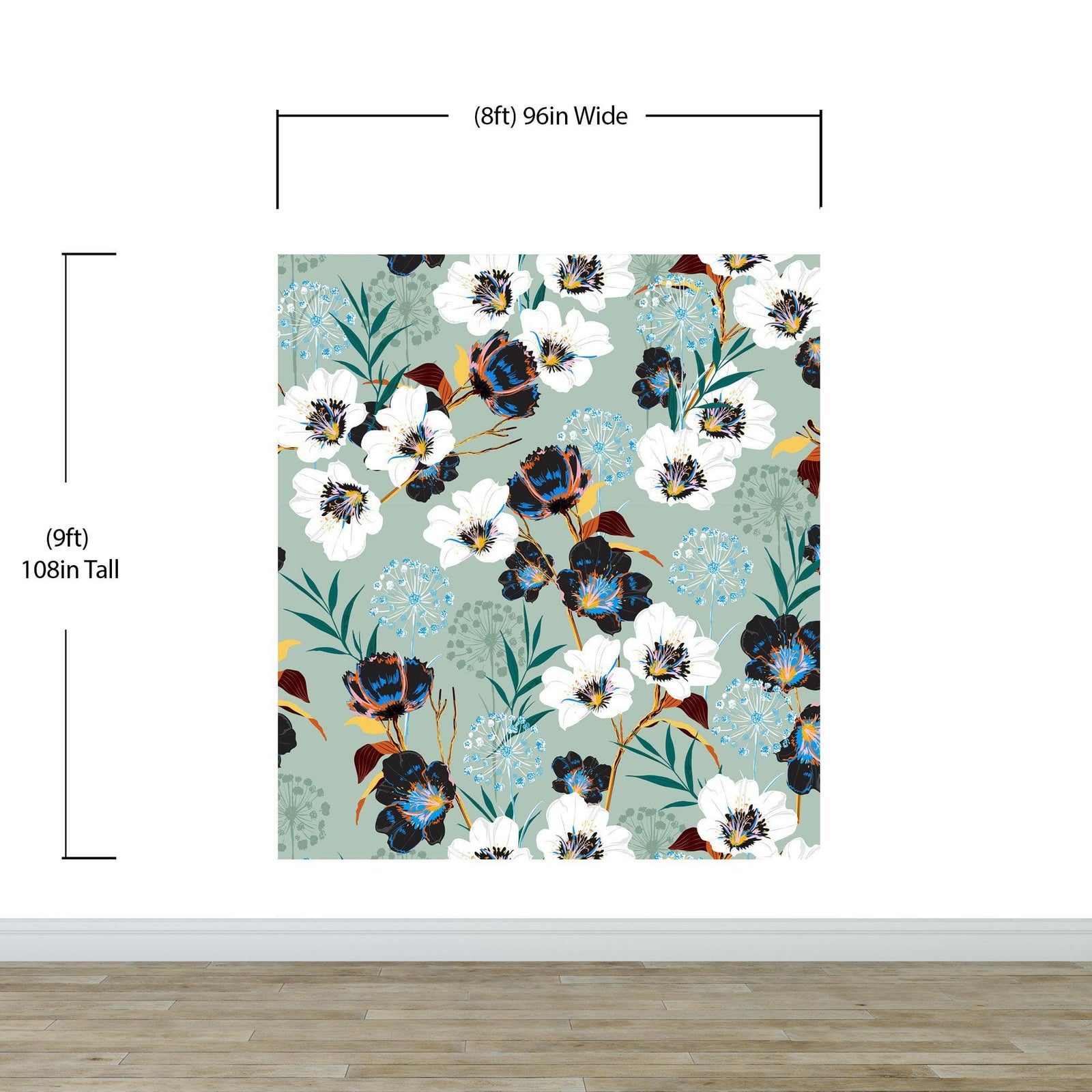 Flower Blossom Botanical Gardens Design Mural. #6219