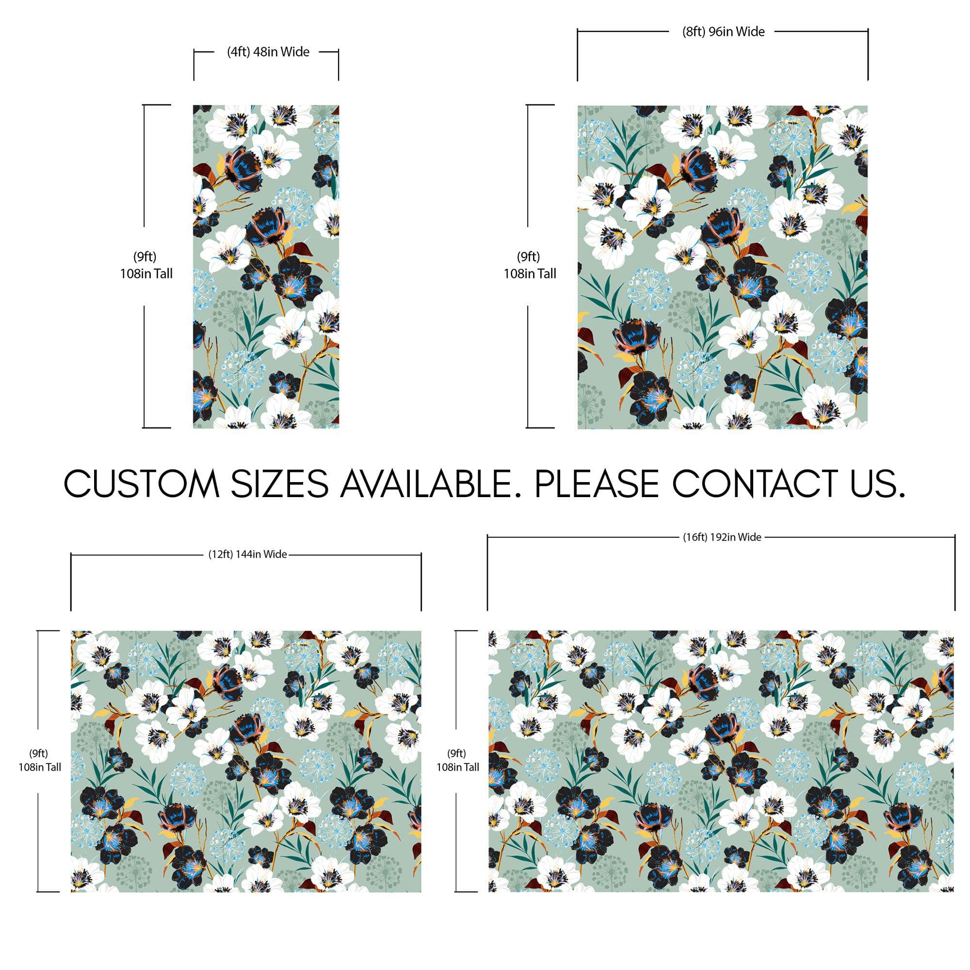 Flower Blossom Botanical Gardens Design Mural. #6219