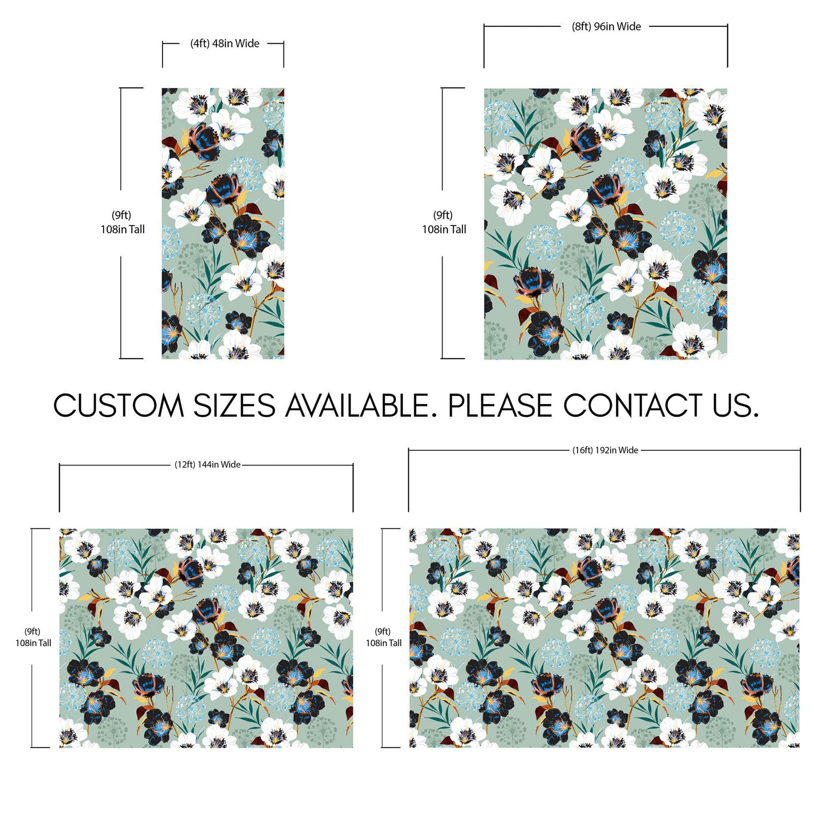 Flower Blossom Botanical Gardens Design Mural. #6219