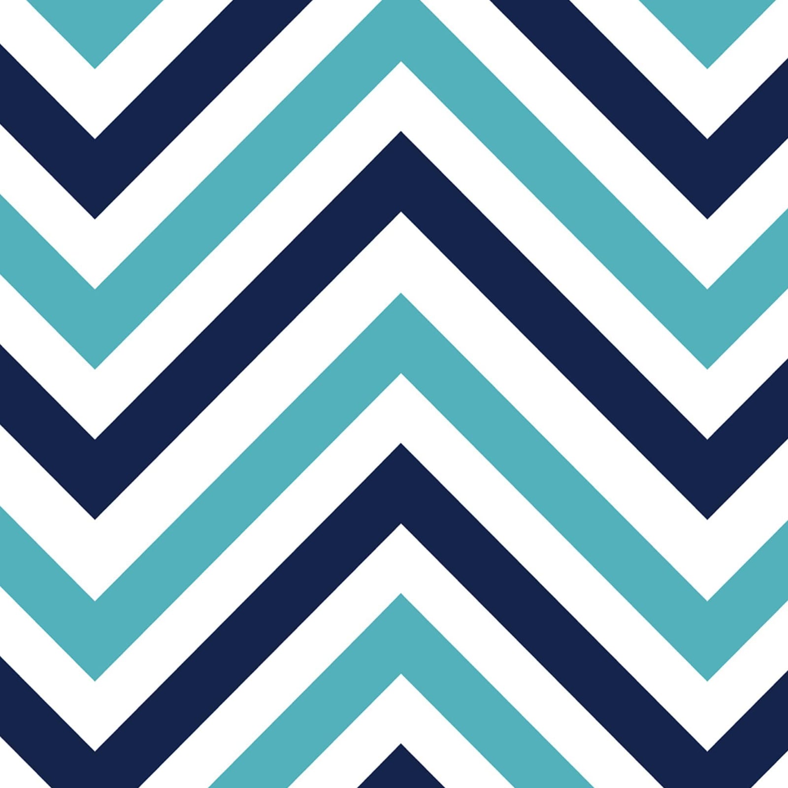 Seaside Chic Decor. Navy Blue and Teal Chevron Pattern Wallpaper. #6222
