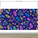 Bright Colorful Fern Arrangement Mural. #6223