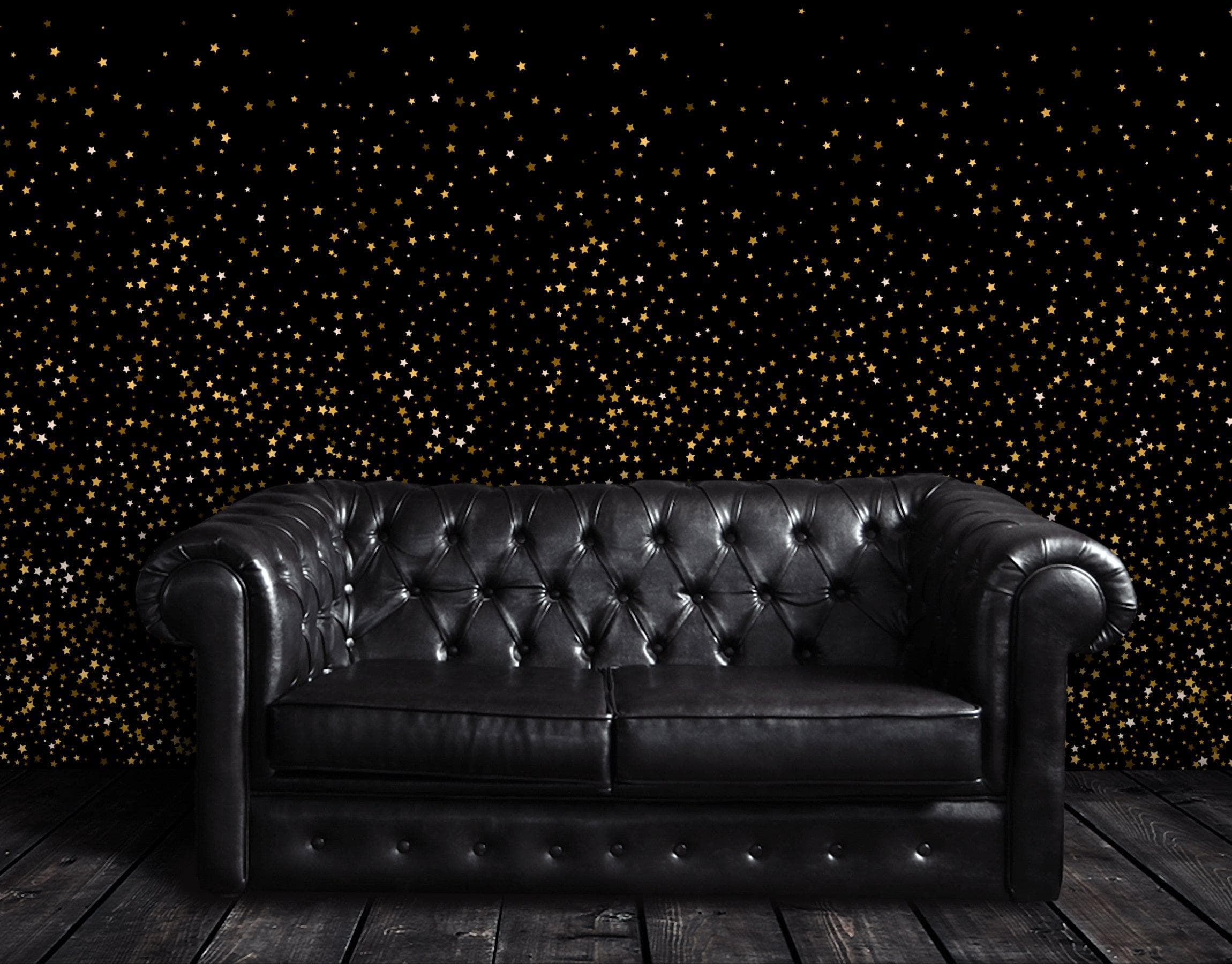 Gold Starry Night Mural #6226
