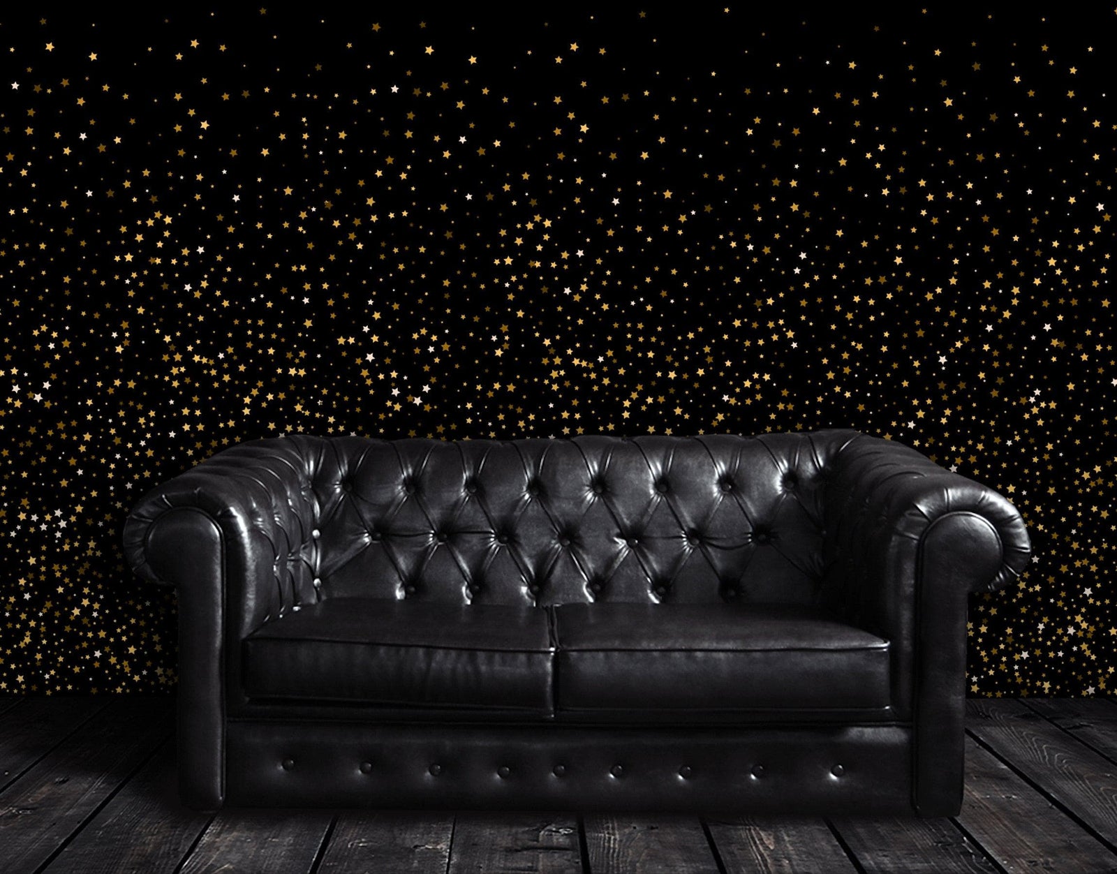 Gold Starry Night Mural #6226