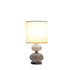 24" Chrome Filigree Cage Table Lamp with Acrylic Beads - Silver