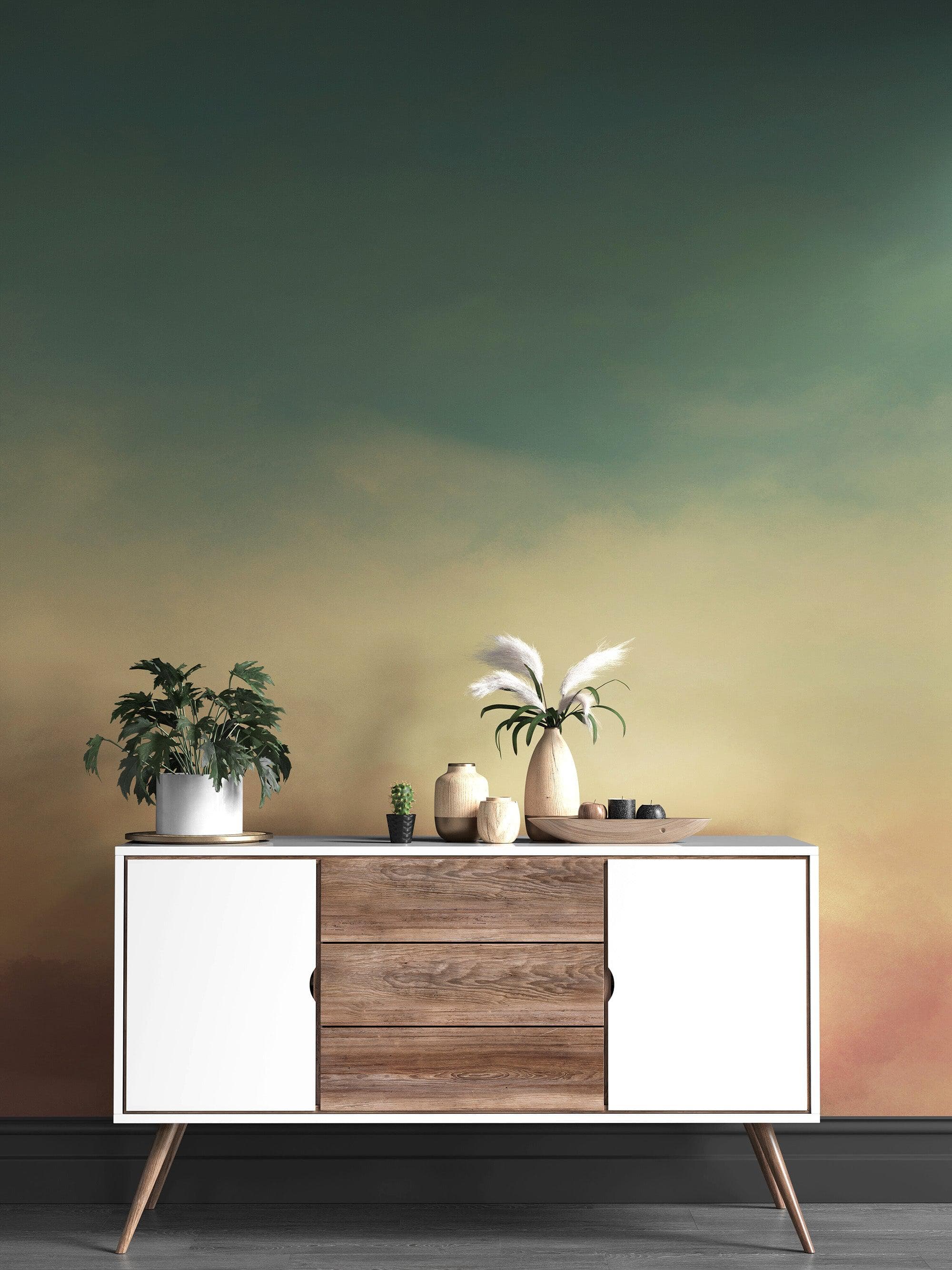 Cloud Wallpaper Wall Art Decor. Pastel Cloudscape Wallpaper. #6235