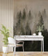 Misty Pine Tree Forest Landscape Wallpaper. Peel and Stick Wall Mural. Self Adhesive Nursery Wall Decor. #6237
