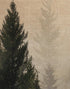 Misty Pine Tree Forest Landscape Wallpaper. Peel and Stick Wall Mural. Self Adhesive Nursery Wall Decor. #6237