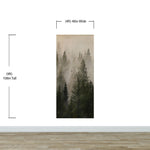 Misty Pine Tree Forest Landscape Wallpaper. Peel and Stick Wall Mural. Self Adhesive Nursery Wall Decor. #6237