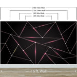 Luxury Polygonal Triangle Pattern Lines Shape. Peel and Stick Wall Mural. #6251