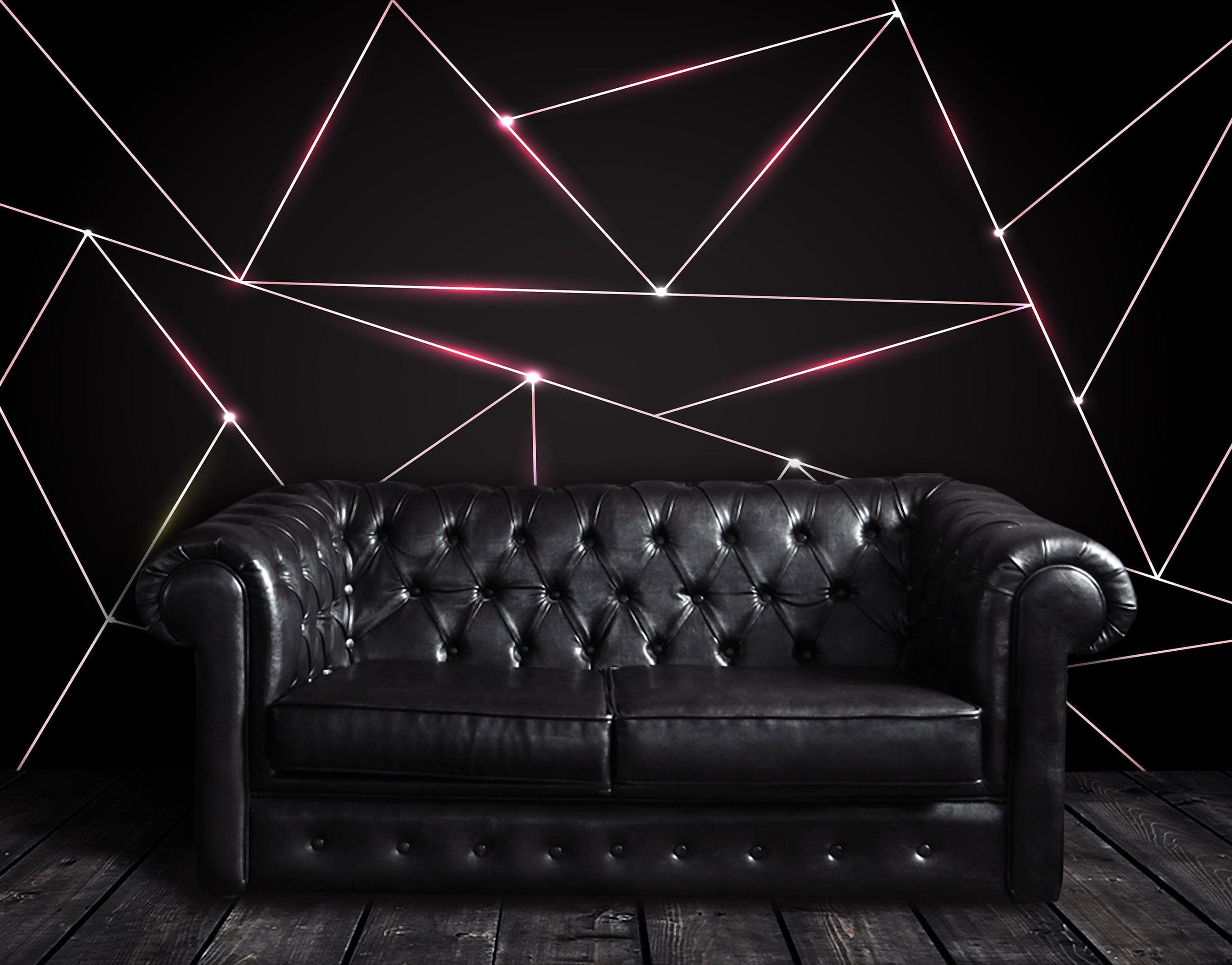 Luxury Polygonal Triangle Pattern Lines Shape. Peel and Stick Wall Mural. #6251