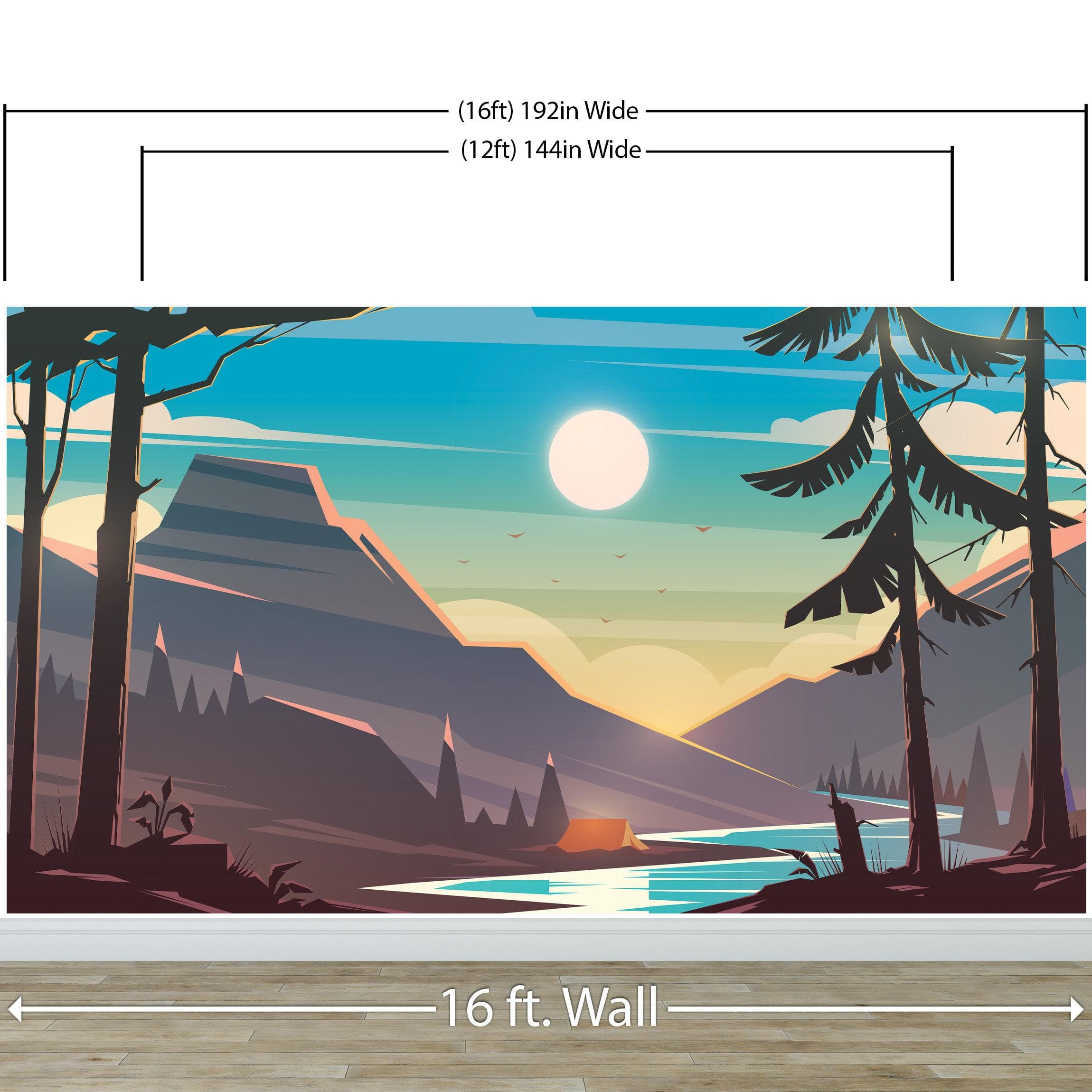 Colorful Colorado Mountain Sunset Mural #6270