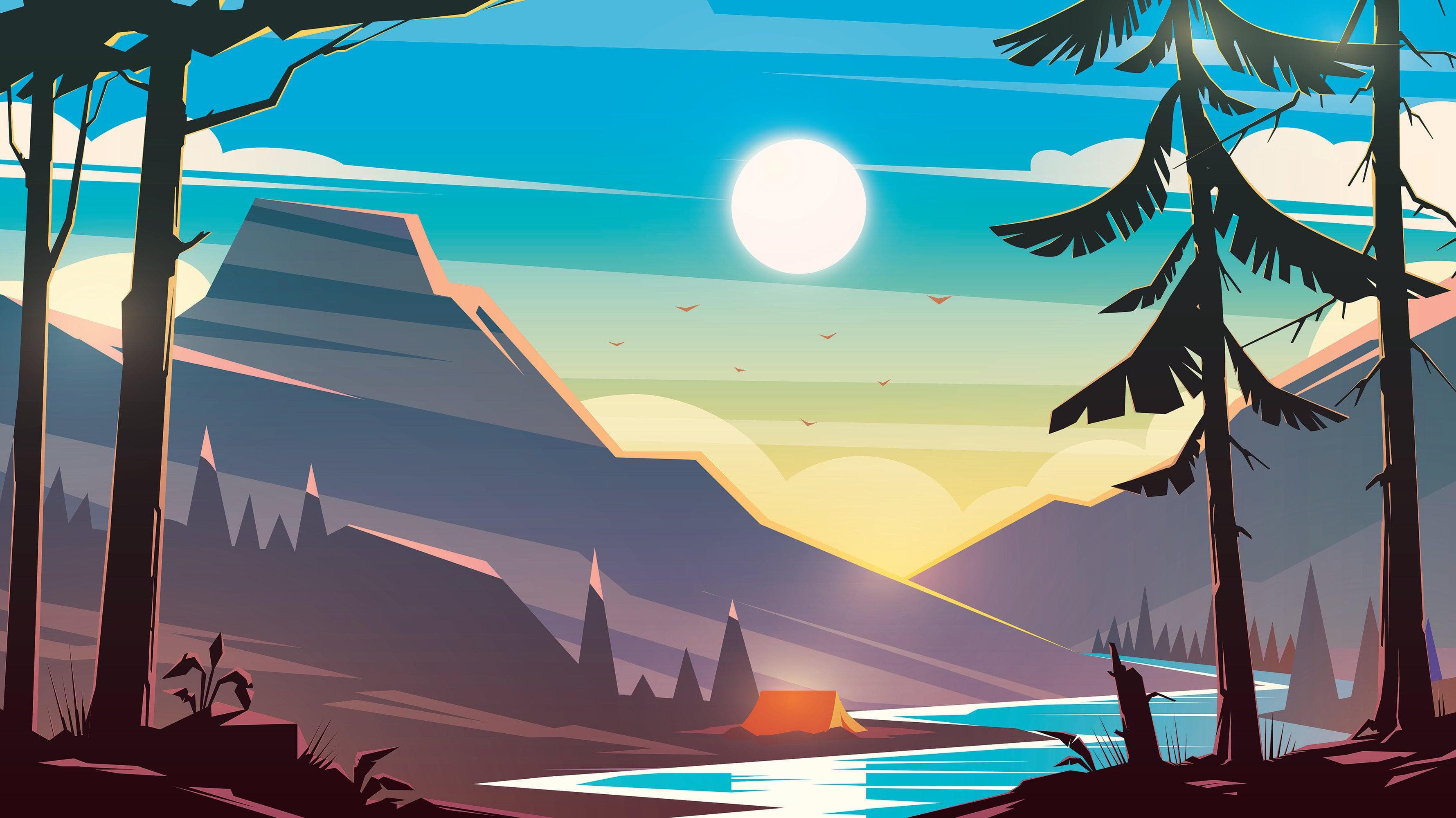 Colorful Colorado Mountain Sunset Mural #6270