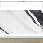 Black and White Marble Stone Granite Slate Wall Mural. Peel and Stick. #6273