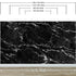 Black Marble Stone Granite Slate Peel and Stick Wallpaper | Removable Wall Mural #6274