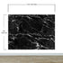 Black Marble Stone Granite Slate Peel and Stick Wallpaper | Removable Wall Mural #6274