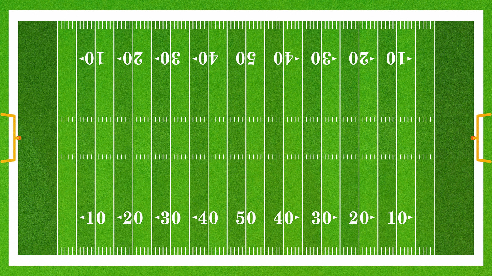 Football Field Wall Mural. 100 yard field with end zone large wall mural. #6276