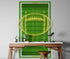 Football Field Wall Mural. 100 yard field with end zone large wall mural. #6276