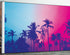 Miami Tropical Palm Tree Vice Color Wall Mural. Bright Miami Vice Blue and Fuchsia Colors. #6281