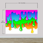 Bright Color Dripping Ink Splatter Wall Mural. #6285