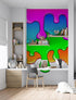 Bright Color Dripping Ink Splatter Wall Mural. #6285