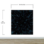 Lightspeed Through Hyperspace Wall Mural. Peel and Sticker Wallpaper. #6286