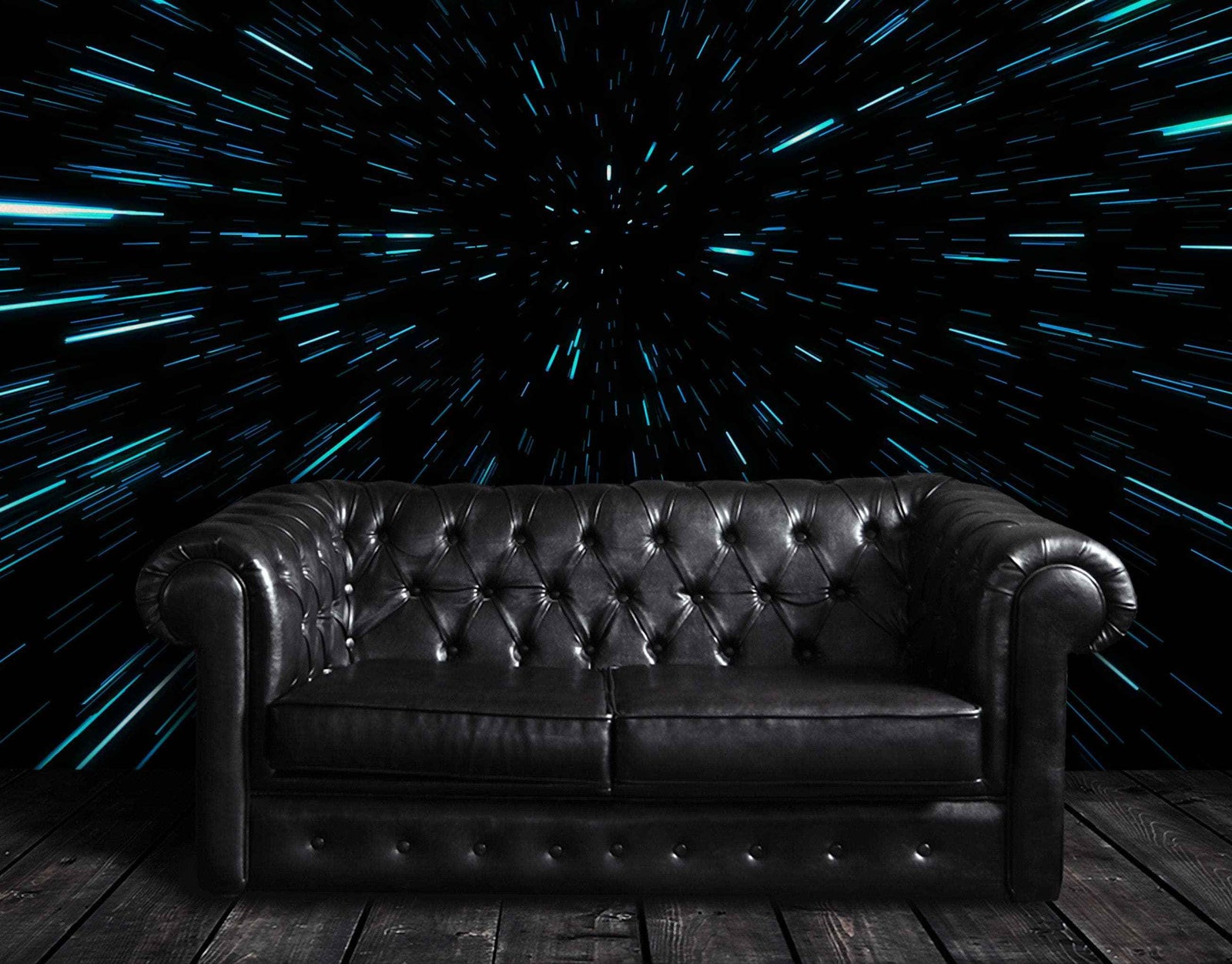 Lightspeed Through Hyperspace Wall Mural. Peel and Sticker Wallpaper. #6286