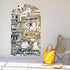 Arch Doorway Wall Decal. European Charming Small Village Town Arch Peel and Stick Wall Decal. Removable Graphic. #6293