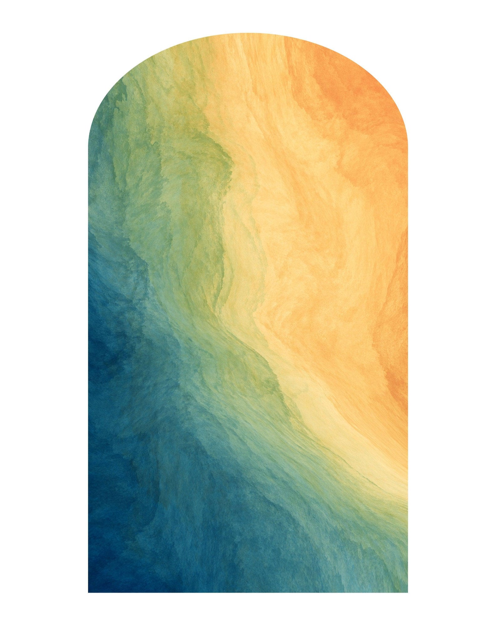 Arch Wall Decal. Colorful Liquid Fluid Watercolor Arch Peel and Stick Wall Decal. Removable Graphic. #6294