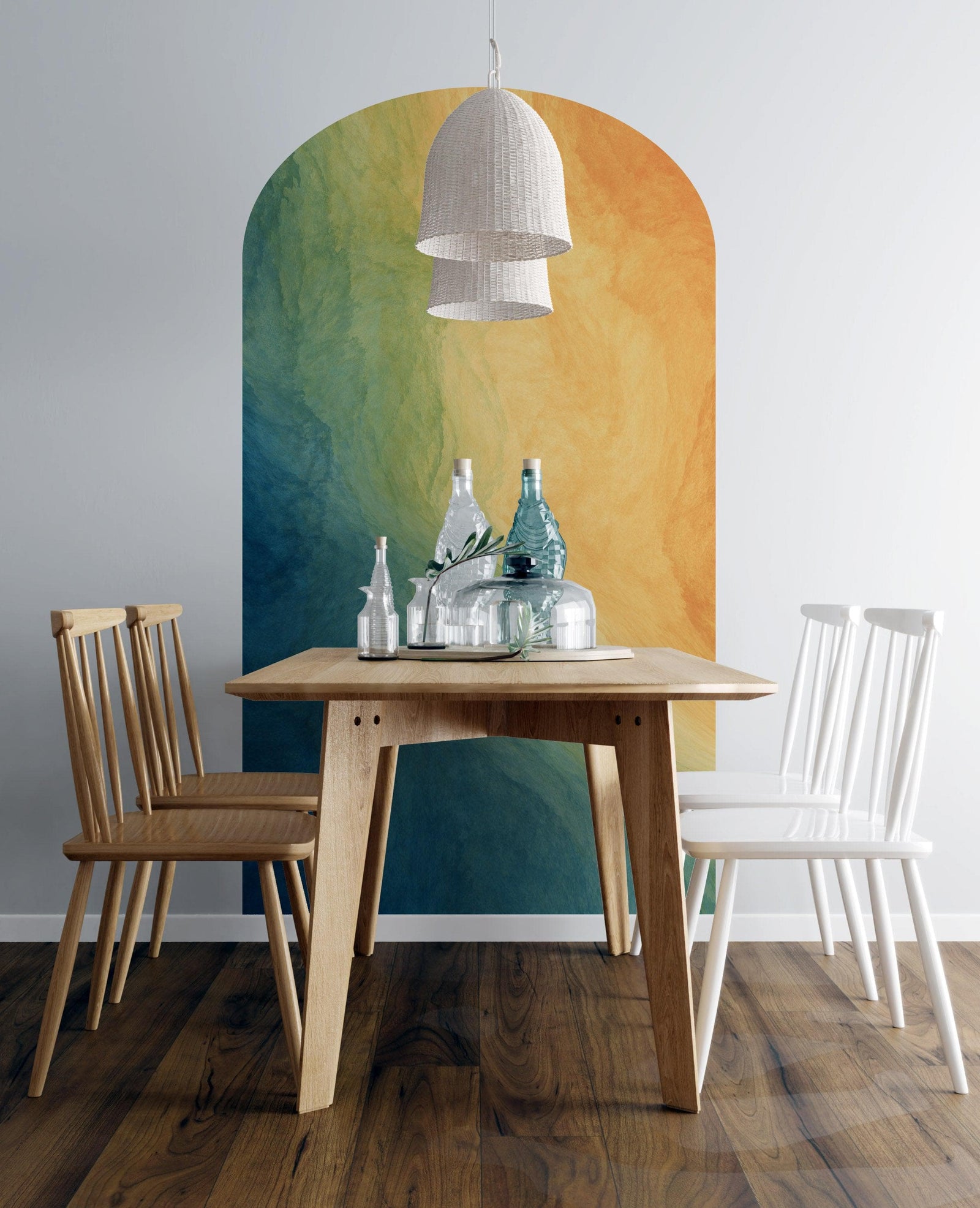 Arch Wall Decal. Colorful Liquid Fluid Watercolor Arch Peel and Stick Wall Decal. Removable Graphic. #6294