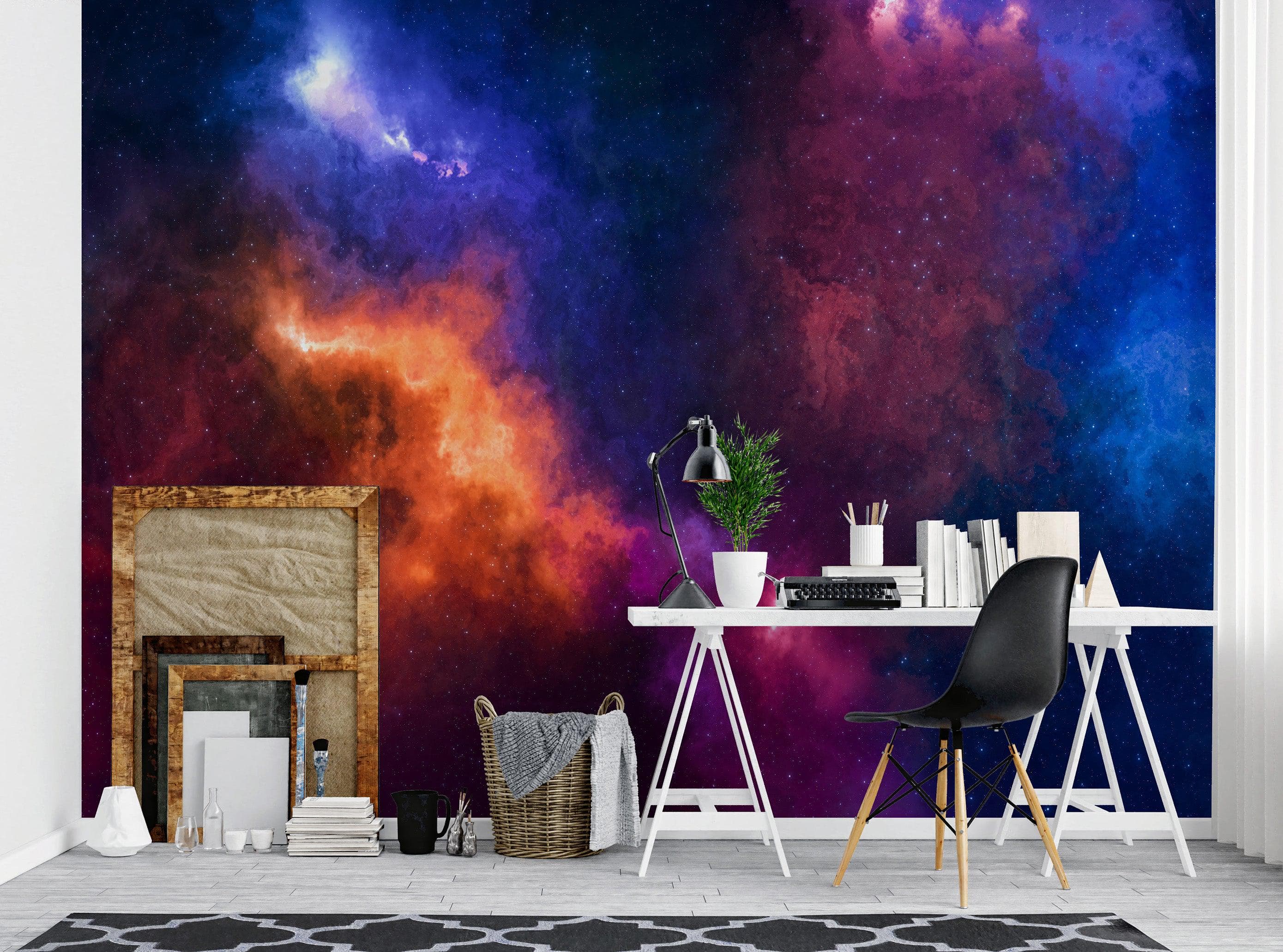 Space Galaxy Nebula Wall Mural Peel and Sticker Wallpaper. #6295