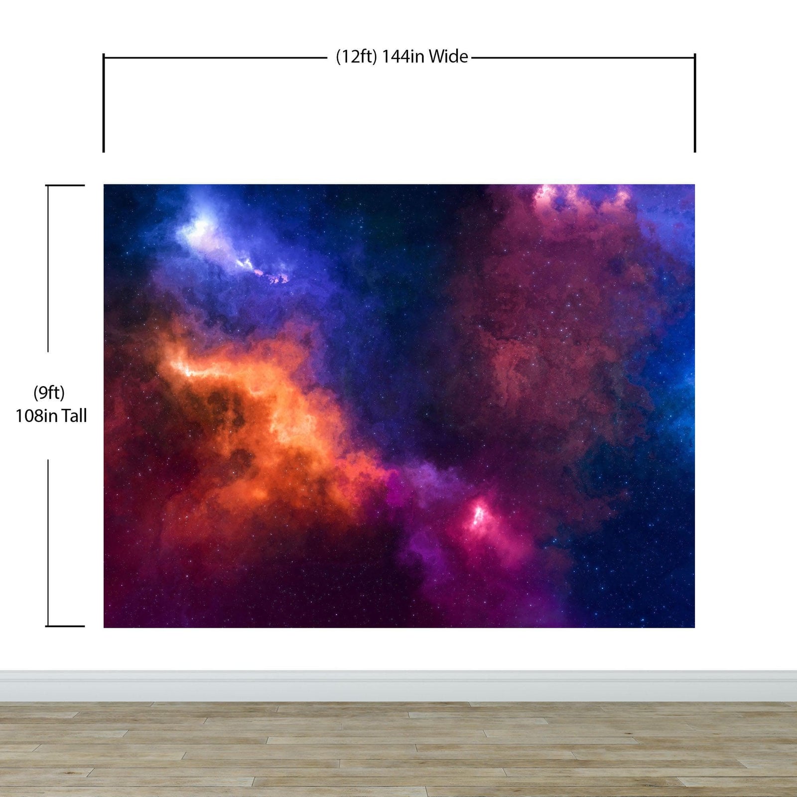 Space Galaxy Nebula Wall Mural Peel and Sticker Wallpaper. #6295