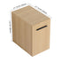 Floating Bathroom Vanity Single Door Base Cabinet, Wall Mounted Storage - Light Oak