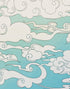 Japanese Traditional Curly Cloud in Sky Abstract Illustration Asian Decor Wall Mural. Peel and Stick Wallpaper. #6297