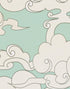 Japanese Traditional Curly Cloud in Sky Abstract Illustration Asian Decor Wall Mural. Peel and Stick Wallpaper. #6297