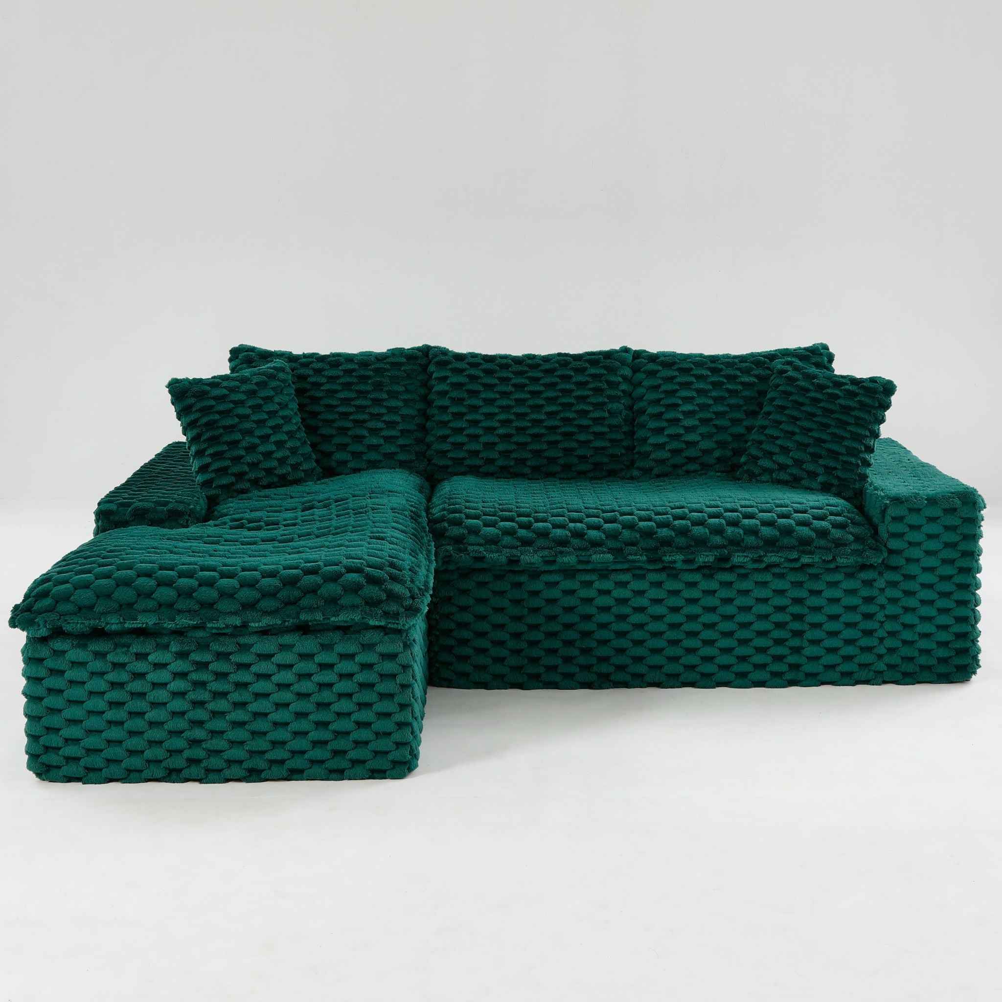 Modular Sofa, Convertible Twin Seat With Chaise Lounge