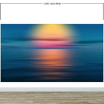 Sunset over the Ocean Horizon Wall Mural. Peel and Stick Wallpaper. #6308