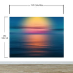 Sunset over the Ocean Horizon Wall Mural. Peel and Stick Wallpaper. #6308