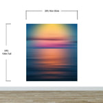Sunset over the Ocean Horizon Wall Mural. Peel and Stick Wallpaper. #6308